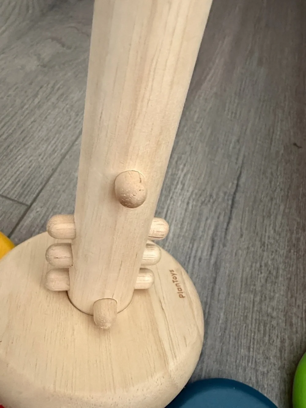 Wooden Stacking Ring Toy - Natural & Rainbow Colors